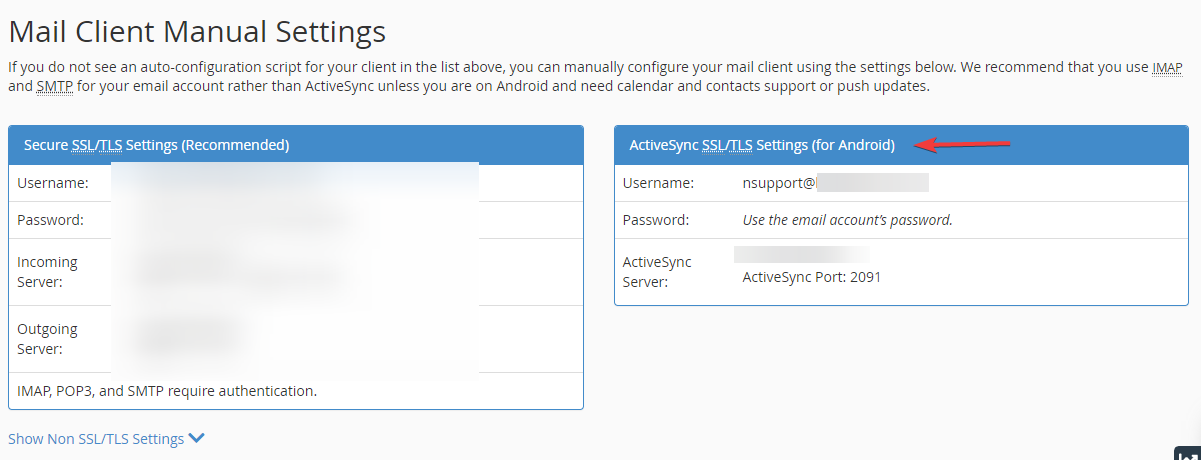 Hướng dẫn sử dụng ActiveSync của cPanel trên iOS - How to - N Support
